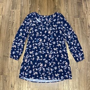 Roxy Navy Floral Dress Small